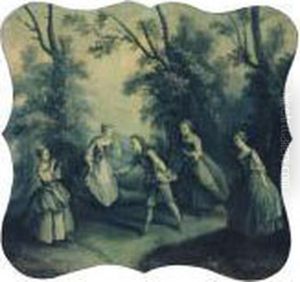 A Piper Playing To A Woman And A
 Maid In A Landscape; And A Game Ofcatch In A Glade - En Grisaille