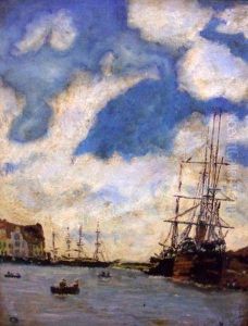Harbour Scene With Numerous Boats by Eugene Boudin