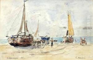 Port Scene by Eugene Boudin