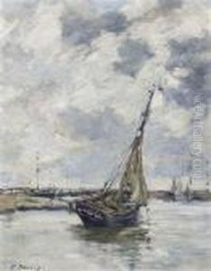 Voilier. Maree Basse by Eugene Boudin