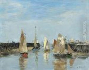 Trouville, Les Jetees, Maree Haute