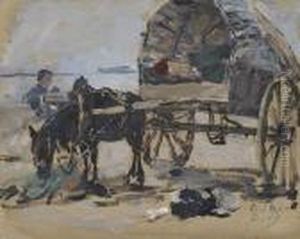 Attelage by Eugene Boudin