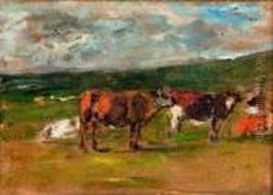 Vaches Au Paturage by Eugene Boudin