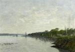 Sea Shore Landscape Near Brest by Eugene Boudin