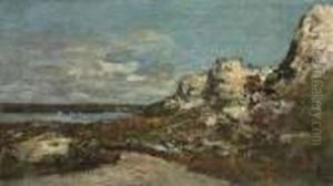 Cote De Plougastel Et Rade De Brest by Eugene Boudin