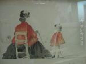 Mere Et Fille Sur La Plage by Eugene Boudin