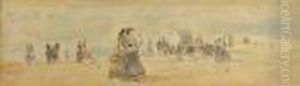 Crinolines Sur La Plage by Eugene Boudin