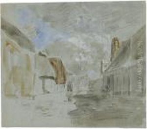 Etude D'une Ruede Village by Eugene Boudin