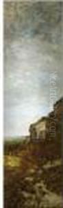 La Chasse Aux Perdrix Sur La Falaise by Eugene Boudin