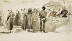Scene De Marche by Eugene Boudin