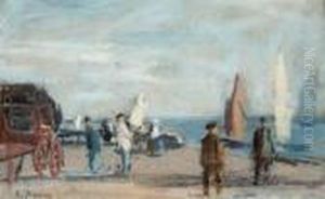 Un Quai A Honfleur by Eugene Boudin
