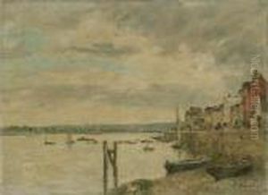 La Seine A Quillebeuf by Eugene Boudin