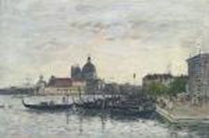 Venise. Le Mole A L'entree Du Grand Canal Et La Salute Lesoir