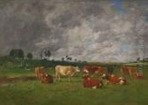 Vaches Au Paturage by Eugene Boudin