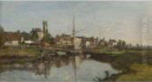 Village Normand Au Bord De La Riviere
