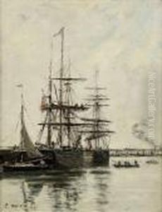 Trouville, La Jetee. Bateaux A Quai