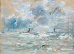 Voiliers, Effets De Ciel by Eugene Boudin