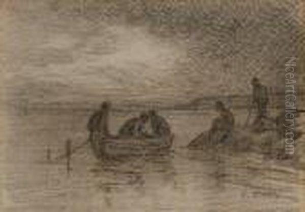 Figures In A Boat - view 1