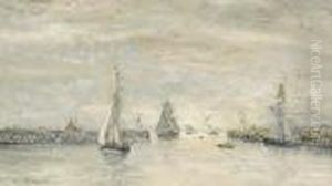 Trouville, Les Jetees by Eugene Boudin