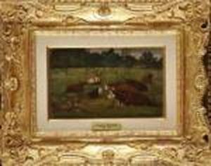 Vaches Au Repos by Eugene Boudin