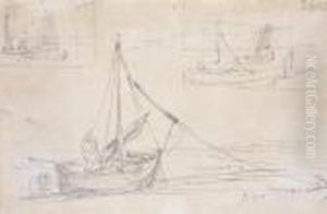 Etudes De Pecheurs by Eugene Boudin