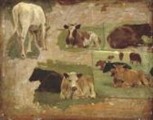 Etude De Boeufs by Eugene Boudin