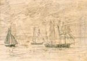 Voiliers by Eugene Boudin