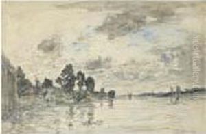 Bords De Seine by Eugene Boudin