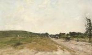 La Route De Villers-sur-mer by Eugene Boudin