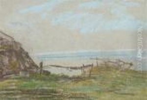 Coastal Landscape. by Eugene Boudin