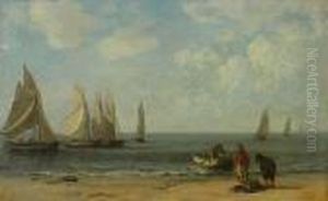 Maree Basse. Environs D'honfleur, Circa 1854-1857 by Eugene Boudin