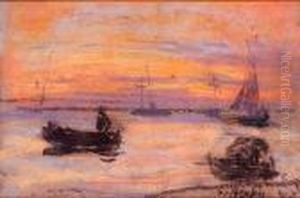 Marine, Le Soir by Eugene Boudin