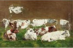 Etude De Vaches by Eugene Boudin