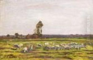 Paysage Normand, 1870-1874 by Eugene Boudin