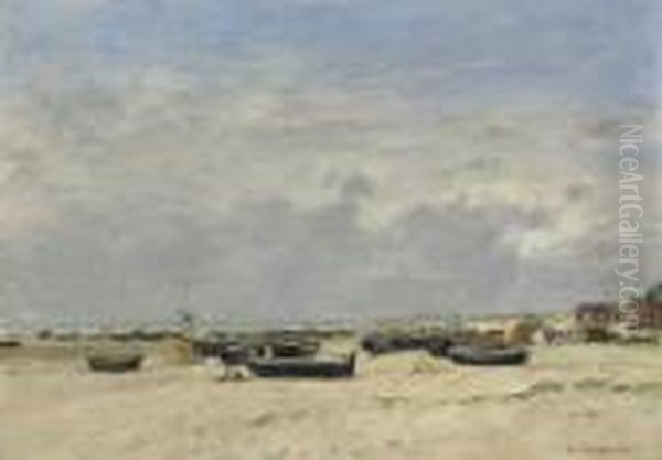Berck, Barques Echouees Sur La Plage - view 1