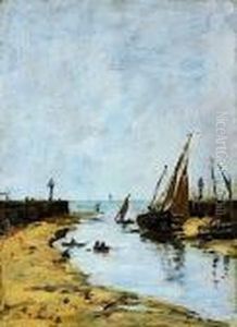 Trouville, Les Jetees, Maree Basse