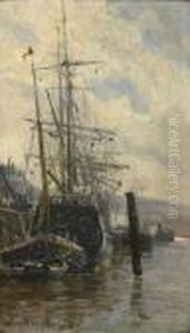 Voilier Au Port by Eugene Boudin