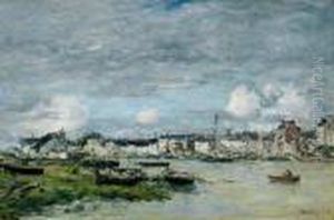 Trouville, Le Port by Eugene Boudin