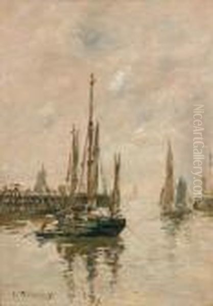 Trouville, Les Jetees. Maree Haute - view 1