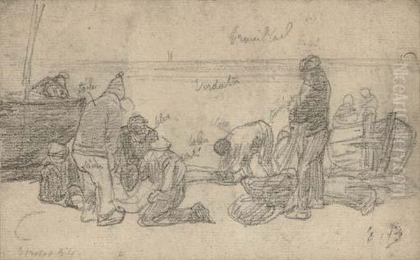 Pecheurs Sur La Plage - view 1