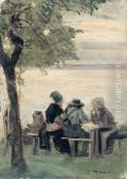 Huile Sur Panneau, Signee En Bas A Droite Et Titree Au Dos "a Honfleur Saint Simeon". - view 1