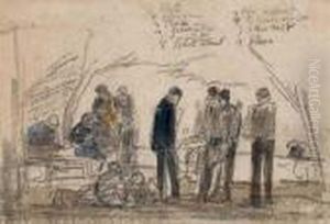 Etude De Pecheurs by Eugene Boudin