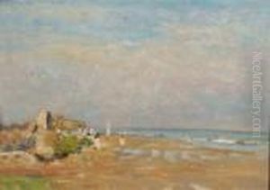 Figures On A Beach by Eugene Boudin