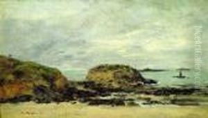 Rochers A Portrieux by Eugene Boudin