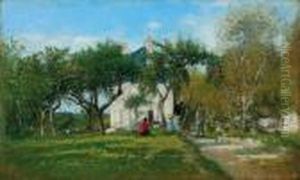 Fervaques. Jardin Et Maison De Monsieur Jacquette by Eugene Boudin