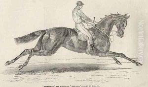 Refraction the winner of The Oaks from The Illustrated London News by John Frederick Herring Snr
