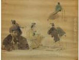 Crinolines Assises by Eugene Boudin
