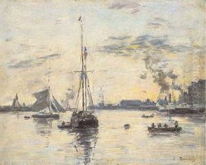 Le Havre, L'avant-port by Eugene Boudin