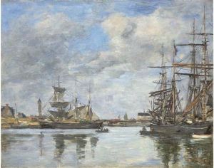 Trouville, Le Port by Eugene Boudin