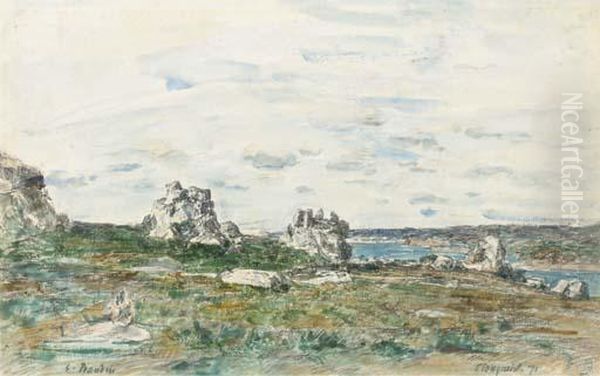 Environs De Plougastel (recto); Etude De Mer Avec Des Bateaux (verso) - view 1